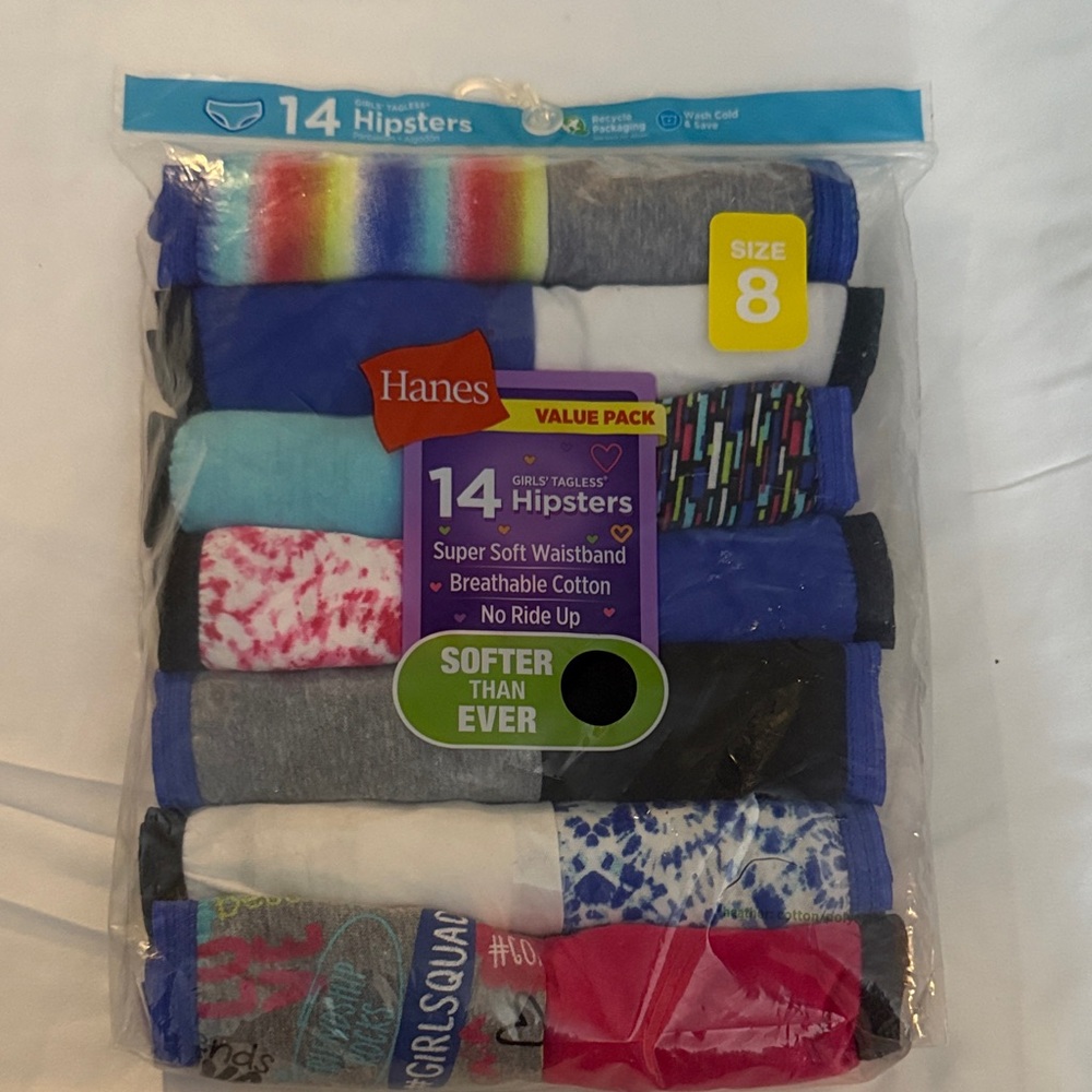Hanes Girls' Hipster Underwear - Vibrant Multi-Pack